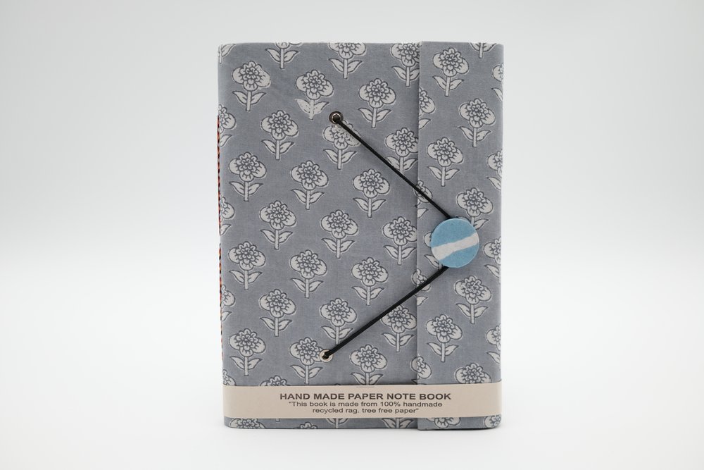 Block Print Rag Notebook - Blooming Ash